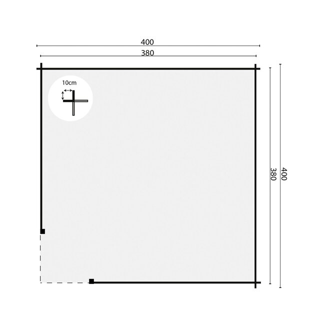 Blokhutprieel Marit | Overkapping 4x4