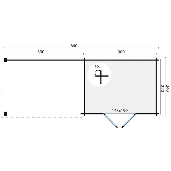 Blokhut Maja | Modern Tuinhuis met Overkapping