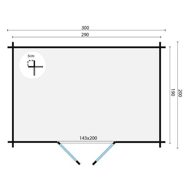 Blokhut Minimodern | Modern Tuinhuis 3x2 Meter