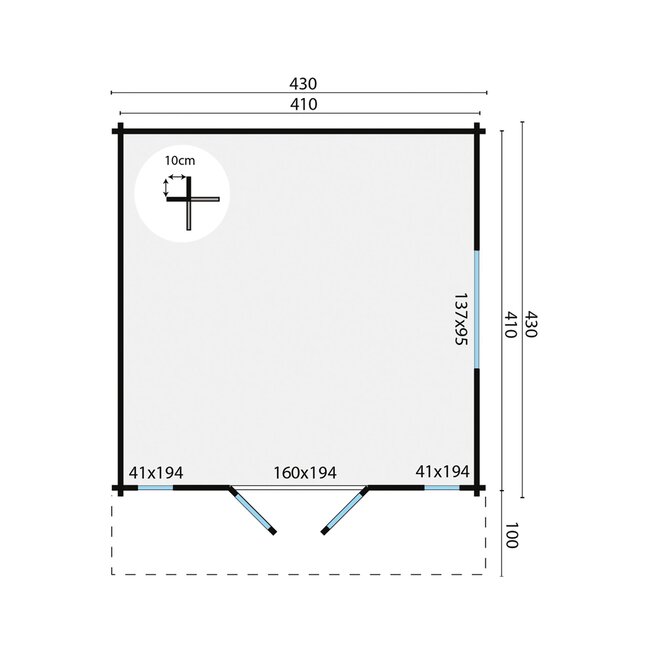 Blokhut Laula | Blokhut met Luifel