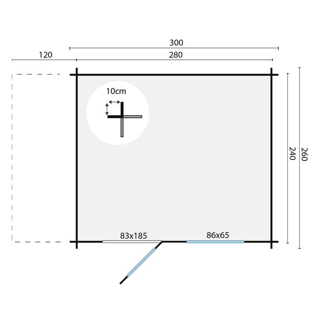Blokhut Lars | Tuinhuis met Zijluifel