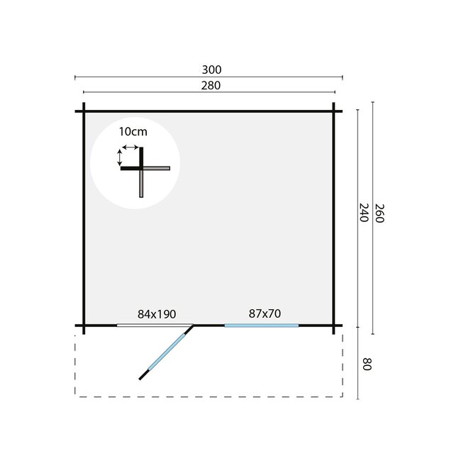 Blokhut Björn | Tuinhuis met Luifel