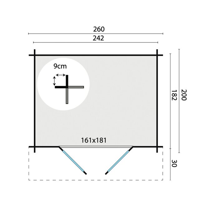 Kleine Blokhut Robert | Tuinhuis Goedkoop