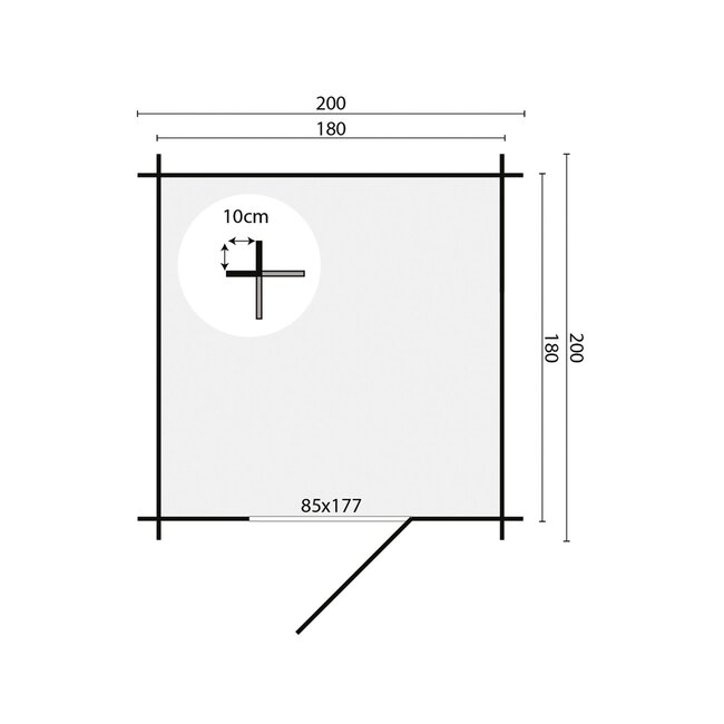 Blokhut Richard | Klein Tuinhuisje 2x2