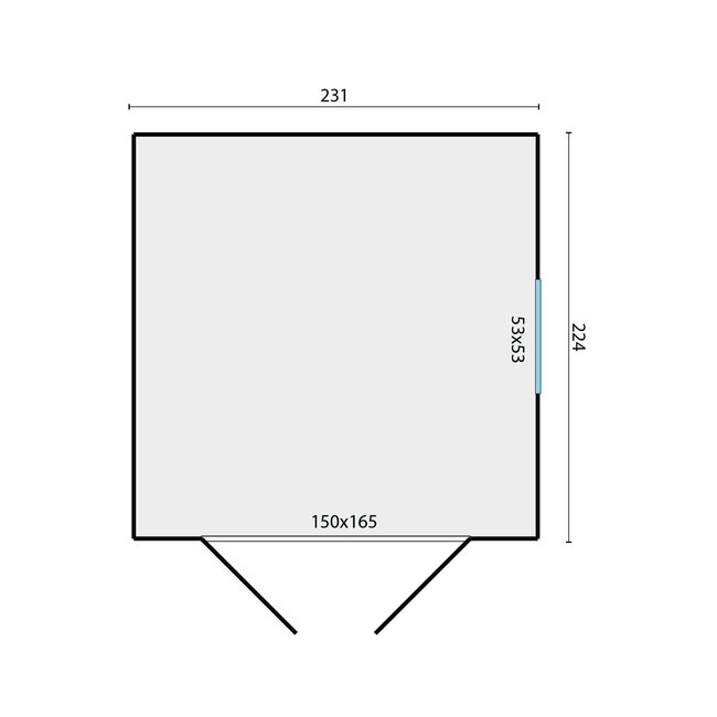 Tuinhuisje Hugo | Tuinhuis 2,25x2,25 meter