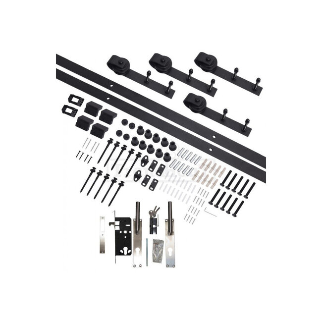 Douglas schuifdeur dubbel 4vaks steel look