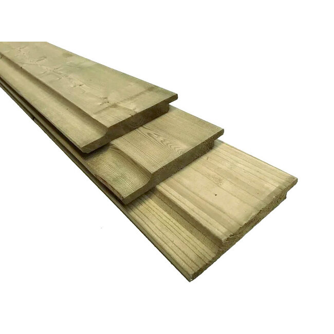 Halfhouts Rabat Geïmpregneerd Vuren 19x150mm 132wb  (1,9 x 15,0cm ) | Geschaafd