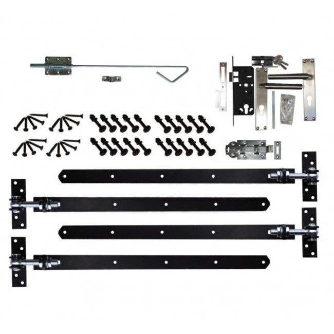 Douglas opgeklampte deur dubbel onbehandeld met kozijn