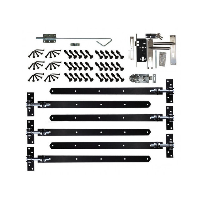 Douglas opgeklampte dubbele deur XL onbehandeld met kozijn