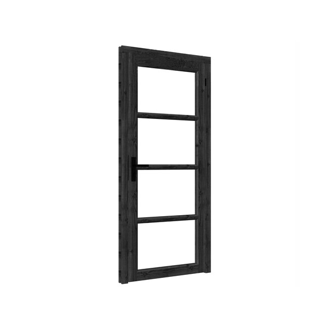 Douglas glasdeur enkel 4vaks steel look met kozijn