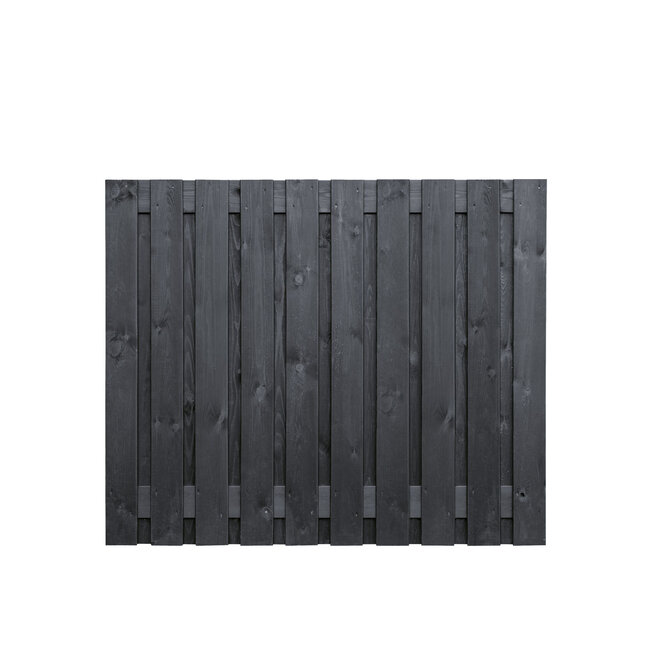 Tuinscherm Stuttgart | Zwart Gespoten Grenen Schutting