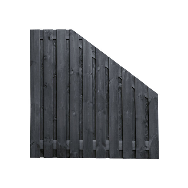 Tuinscherm Stuttgart | Zwart Gespoten Grenen Schutting