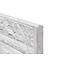 Betonpaal met diamantkop voor 2 motiefplaten | Hout beton schutting systeem | Wit / Grijs