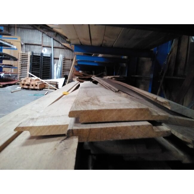 B-KEUS Eiken Halfhouts vellingdeel / Eiken dakbeschot Extra breed