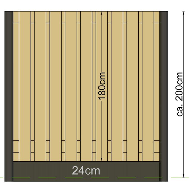 Sleufpaal | Hout Beton Schutting met Sleuf i.c.m. Tuinscherm | Wit / Grijs