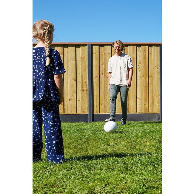 Sleufpaal | Hout Beton Schutting met Sleuf i.c.m. Tuinscherm | Antraciet