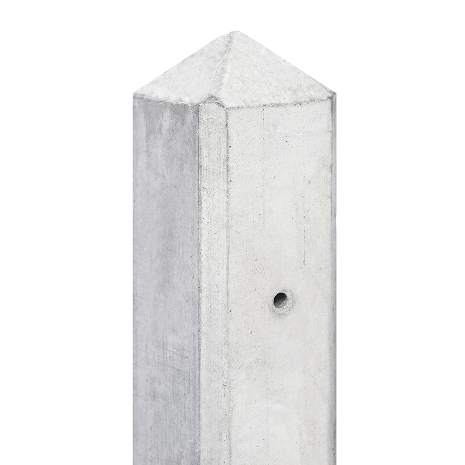 Betonpalen met diamantkop voor hout beton schutting