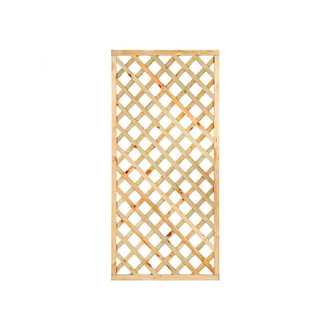 Trellis diagonaal met rechte lijst | Geïmpregneerd grenen | Diverse maten