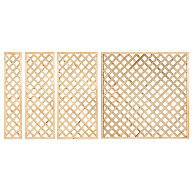 Trellis diagonaal met rechte lijst | Geïmpregneerd grenen | Diverse maten