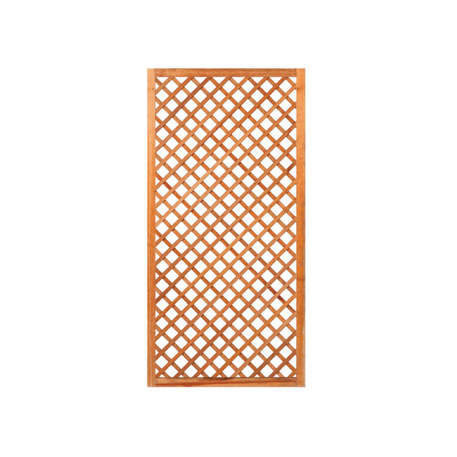 Trellis diagonaal met lijst | Onbehandeld hardhout | Diverse afmetingen