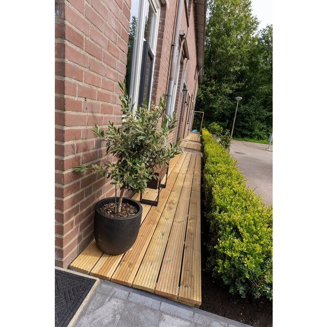 Geïmpregneerde Vlonderplanken | Grenen Vlonderplank 28x145mm (2.8 x 14.5 cm) Groen geïmpregneerd