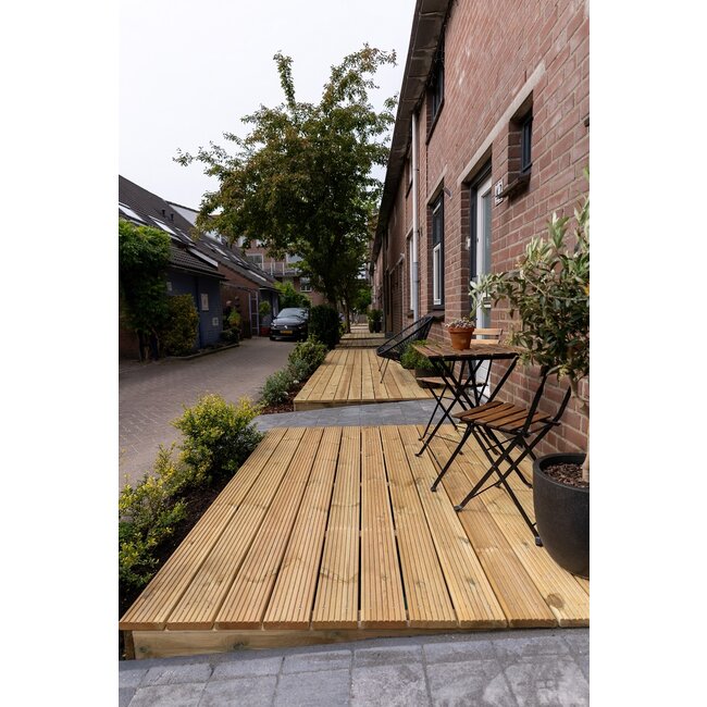 Geïmpregneerde Vlonderplanken | Grenen Vlonderplank 28x145mm (2.8 x 14.5 cm) Groen geïmpregneerd