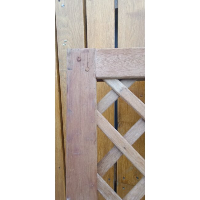 Trellis diagonaal met lijst | Onbehandeld hardhout | Winkel Actie