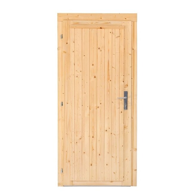 Enkele vuren deur D5 met kozijn | B83xH190cm