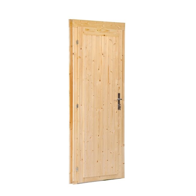 Enkele vuren deur D5 met kozijn | B83xH190cm