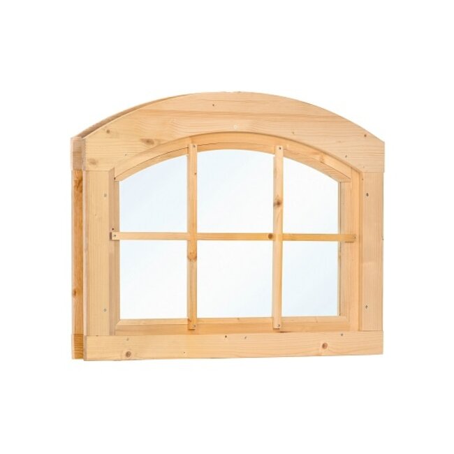 Vuren vast stalraam met kozijn en roedes | B70cmxH50cm