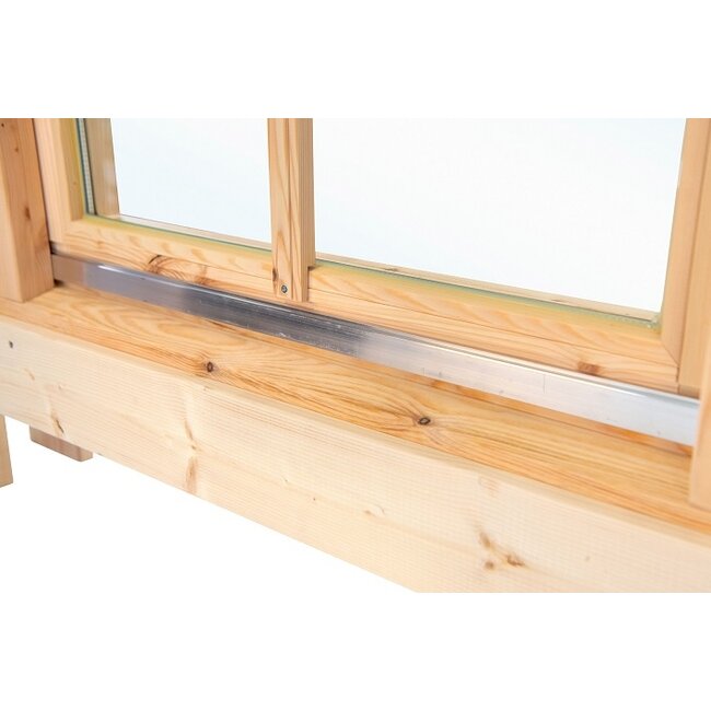 Vuren draai / kiepraam L2 met kozijn en roedes  | B92xH92cm