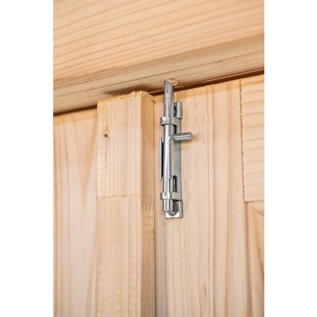 Vuren dubbele deur D3 met kozijn en enkel glas | B159xH190cm