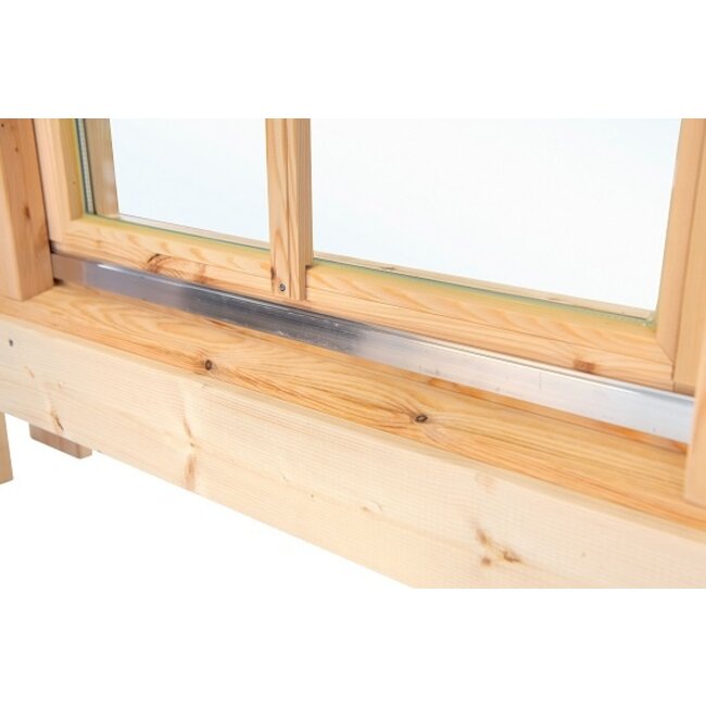 Triple vuren draai / kiepraam L1 met kozijn en roedes | B212xH96.6cm