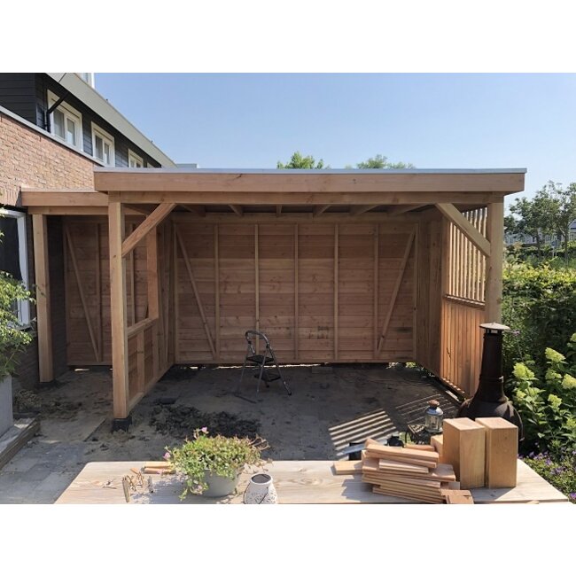 Douglas overkapping met flex fence Utrecht