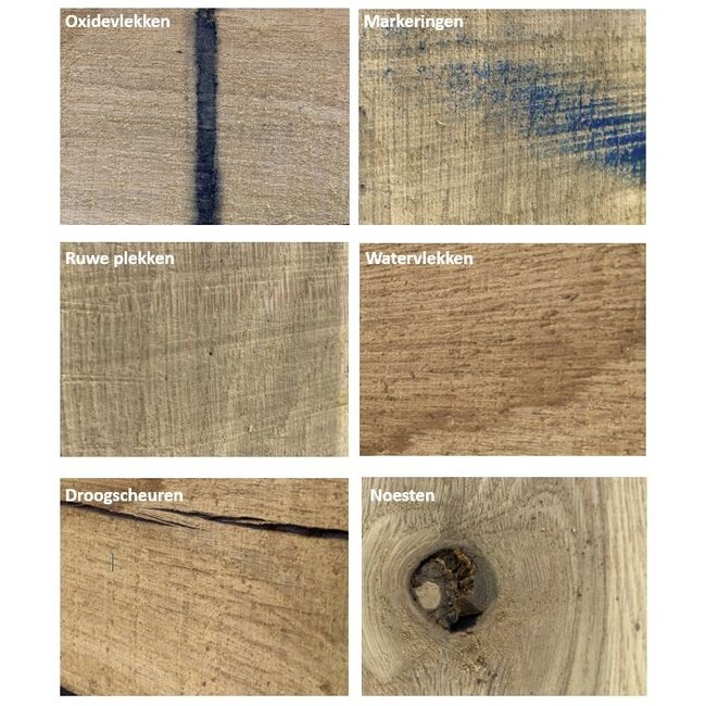 Eiken Palen 10x10 cm (100x100mm) | Fijnbezaagd