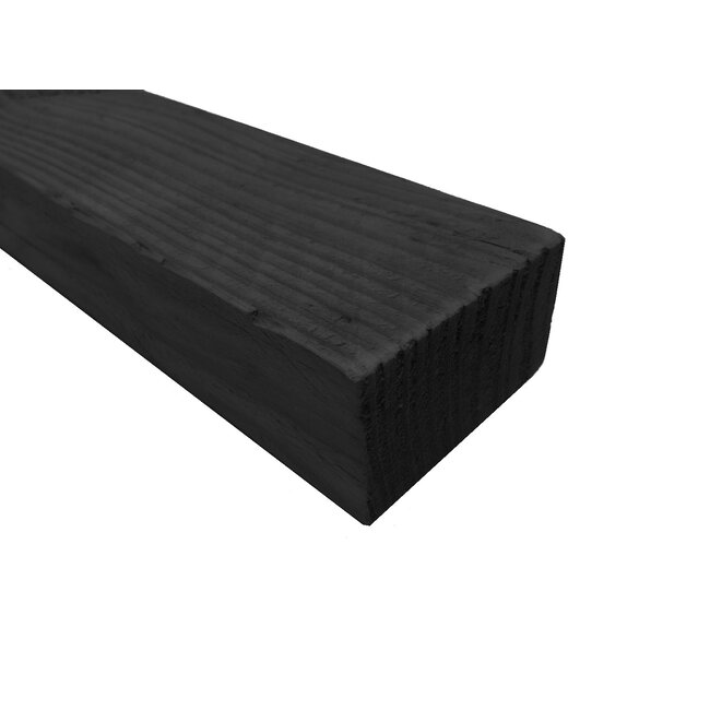 Douglas Regel 45 x 75 mm (4.5 x 7.5 cm) Fijnbezaagd en zwart geimpregneerd