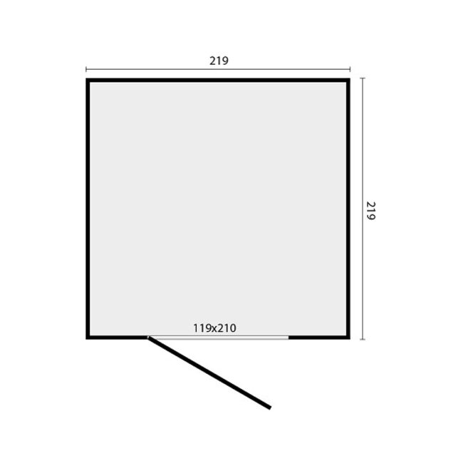 Douglas tuinberging Brooklyn zwart gespoten