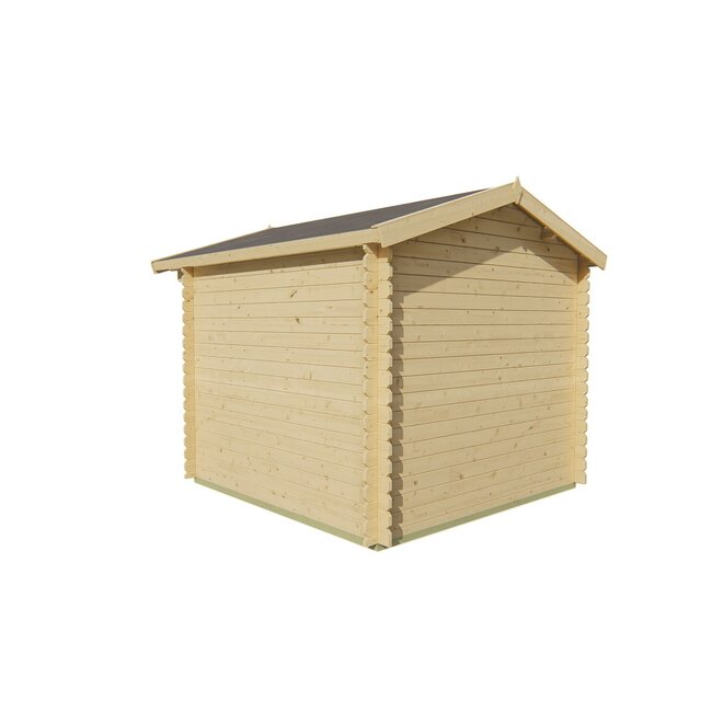 Blokhut Gitte | Tuinhuis met Kleine Luifel 2,6x2,6 Meter