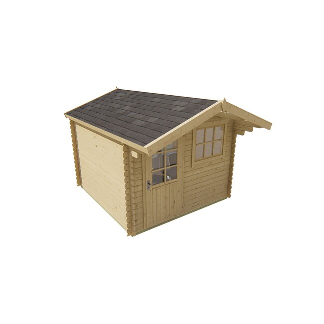 Blokhut BoBlokhut Bo | Klein Tuinhuisje met Luifel