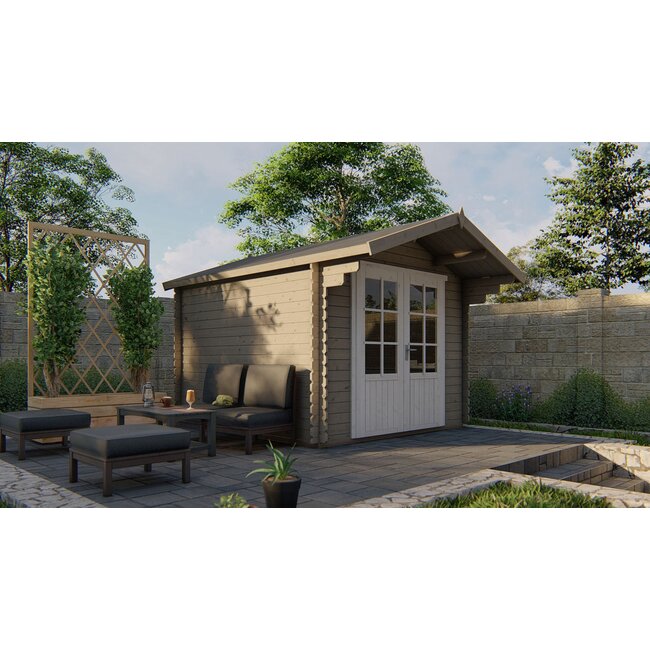 Blokhut Perlund | Tuinhuis Kopen met Luifel