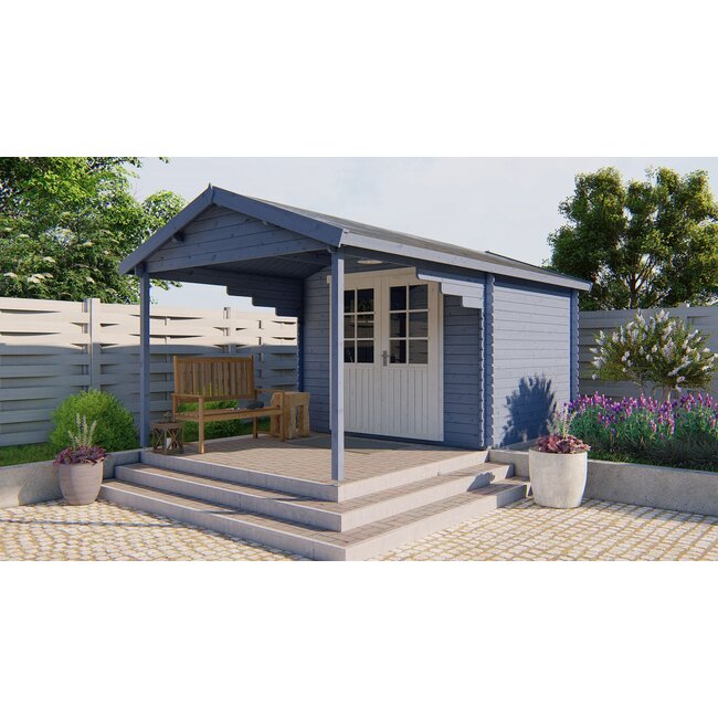 Blokhut Georg | Tuinhuis met Grote Luifel