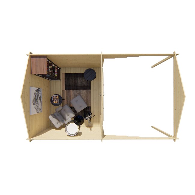 Blokhut Georg | Tuinhuis met Grote Luifel