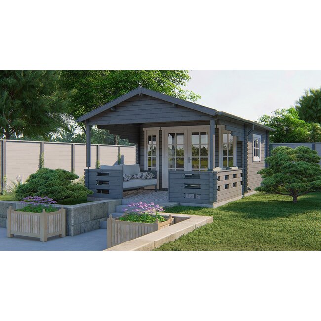 Blokhut Sanstrov | Tuinhuis met Brede Luifel