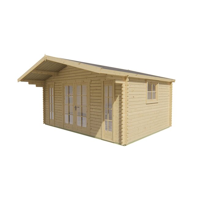 Blokhut Gustav | Tuinhuis Schuin Dak met Luifel