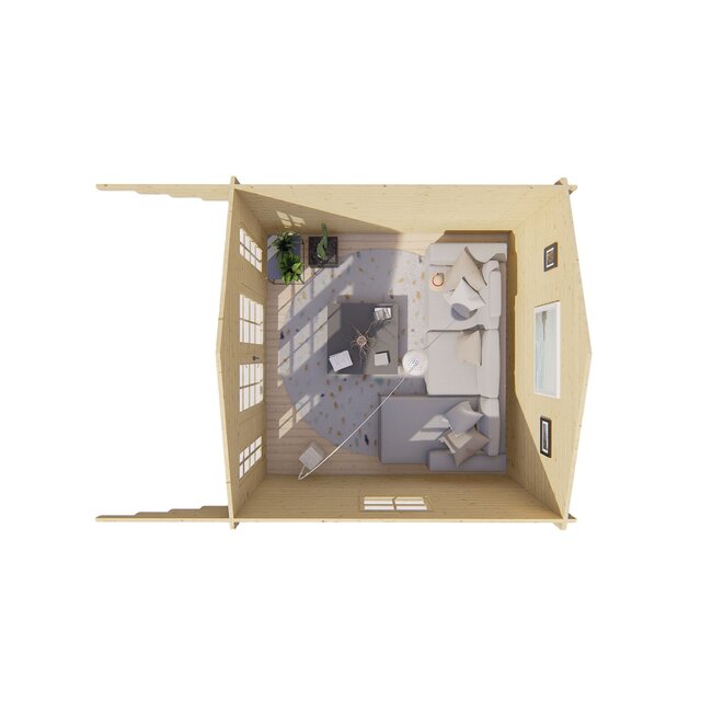 Blokhut Sören | Tuinhuis met Luifel