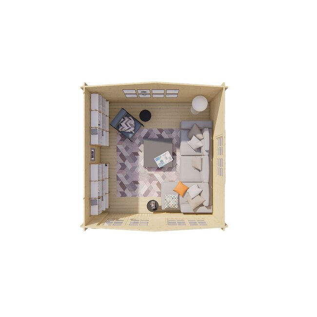 Blokhut Inge | Tuinhuis met Smalle Luifel