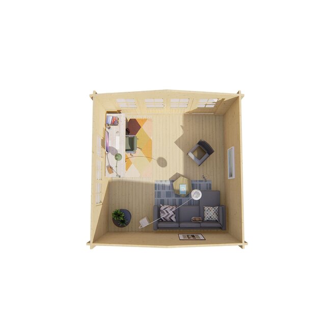 Blokhut Derby | Blokhut met Kleine Luifel