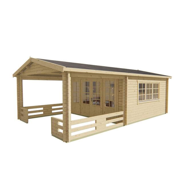 Blokhut Leeds | Tuinhuis met Ruime Luifel