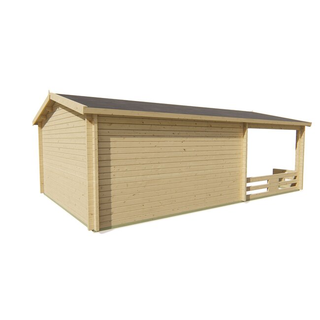 Blokhut Leeds | Tuinhuis met Ruime Luifel