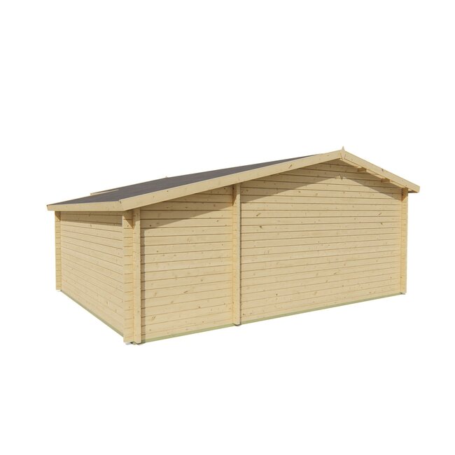 Blokhut Manchester | Grote Blokhut met Luifel en Berging